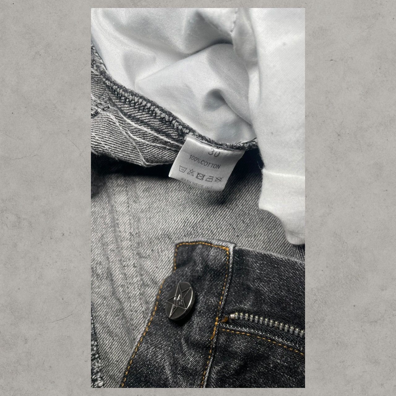 Vale Vale Straight Leg Striped Cargo Gray Jeans Sz 30 Size US 30 / EU 46 - 5 Thumbnail