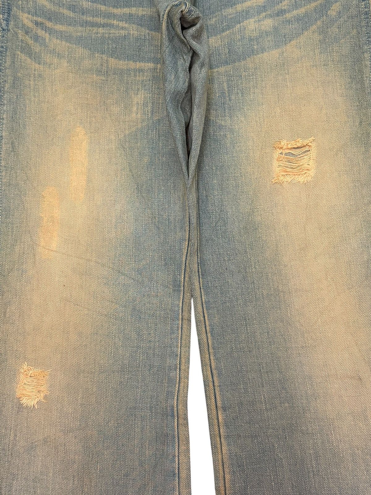 Morgan Homme Vintage Morgan Homme Rusty Wash Distress Flare Jeans Size 32" / US 10 / IT 46 - 3 Thumbnail