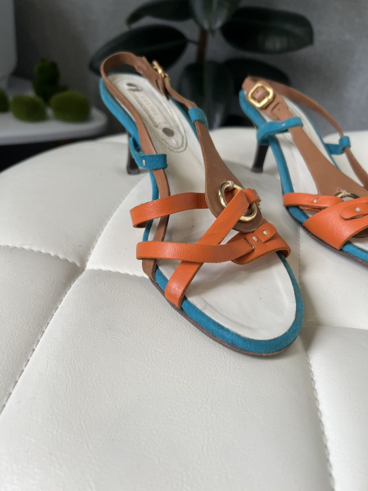 Celine Celine Leather Strappy Kitten Heel Sandals Size 37 Size US 7 / IT 37 - 5 Thumbnail