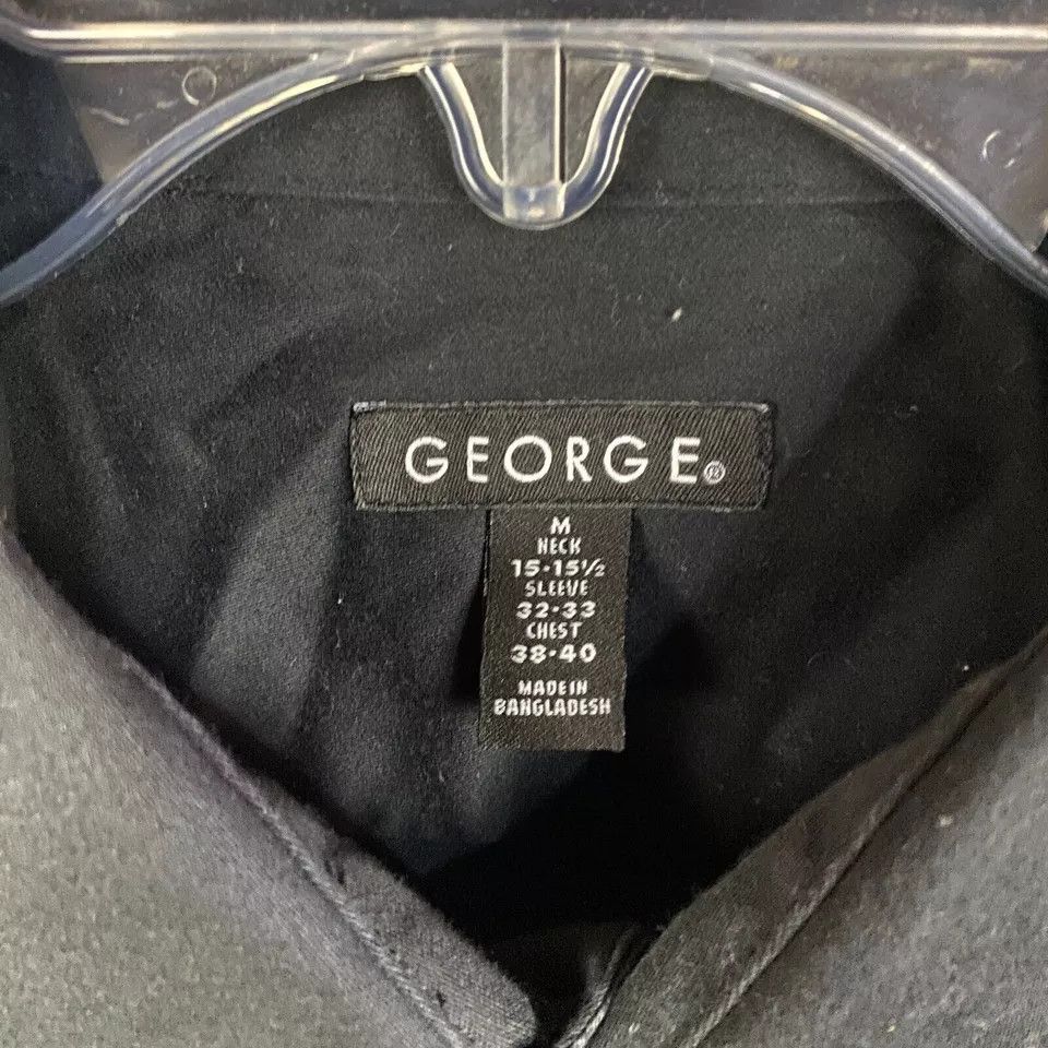George George Button Up Shirt Men's Medium Long Sleeve 15-15.5 M Size US M / EU 48-50 / 2 - 3 Thumbnail