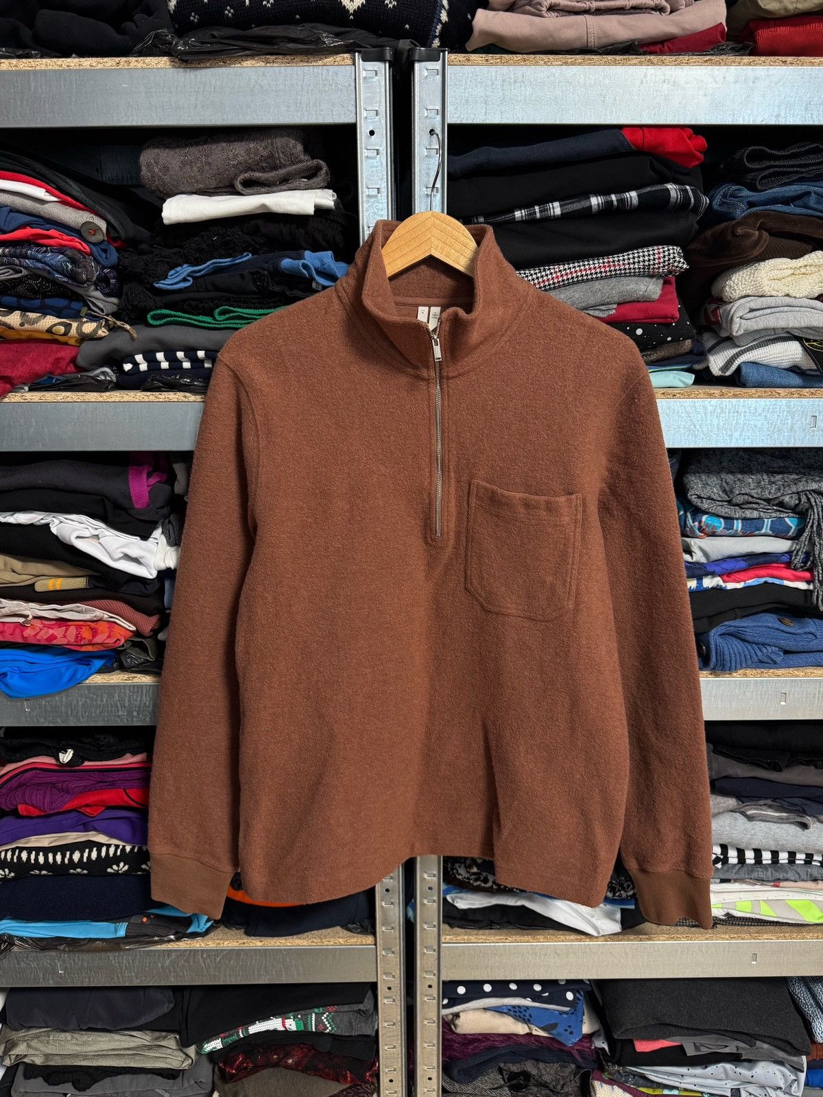 Arket ARKET Wool Jumper Knit 1/4 Zip Sweatshirt Pocket High Neck M Size US M / EU 48-50 / 2 - 1 Thumbnail