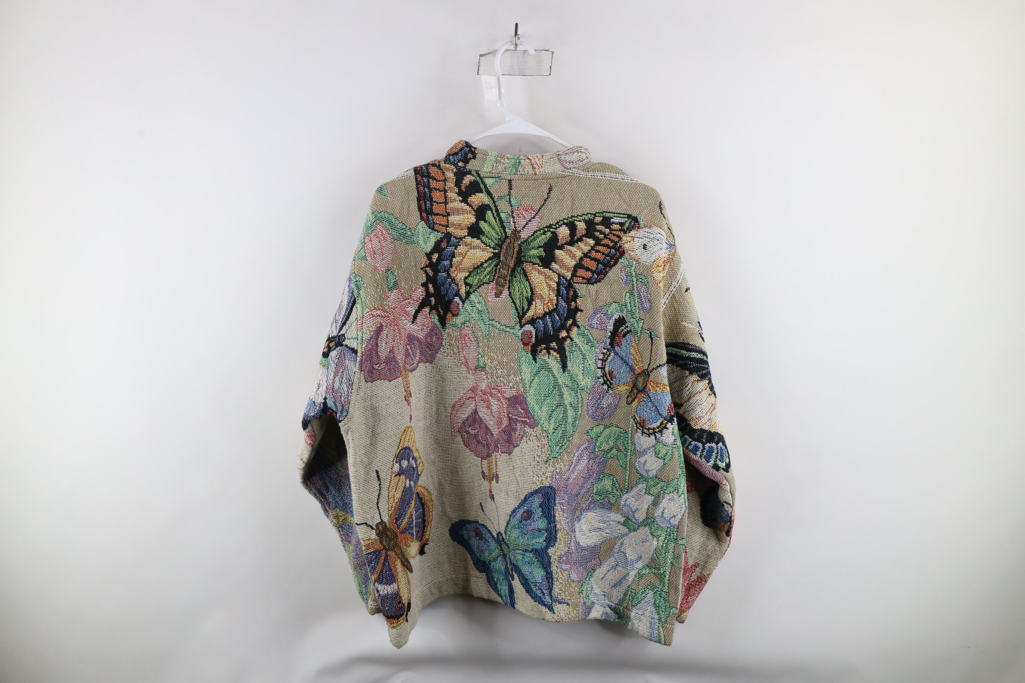 Vintage Vintage 90s Streetwear Flower Butterfly Cardigan Jacket USA Size L / US 10 / IT 46 - 13 Thumbnail