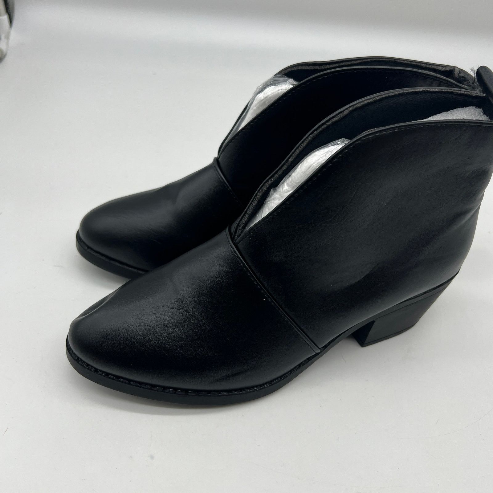 Other Women Chunky Heel Ankle BootsV Cut Fashion Slip on Size US 8 / IT 38 - 4 Thumbnail