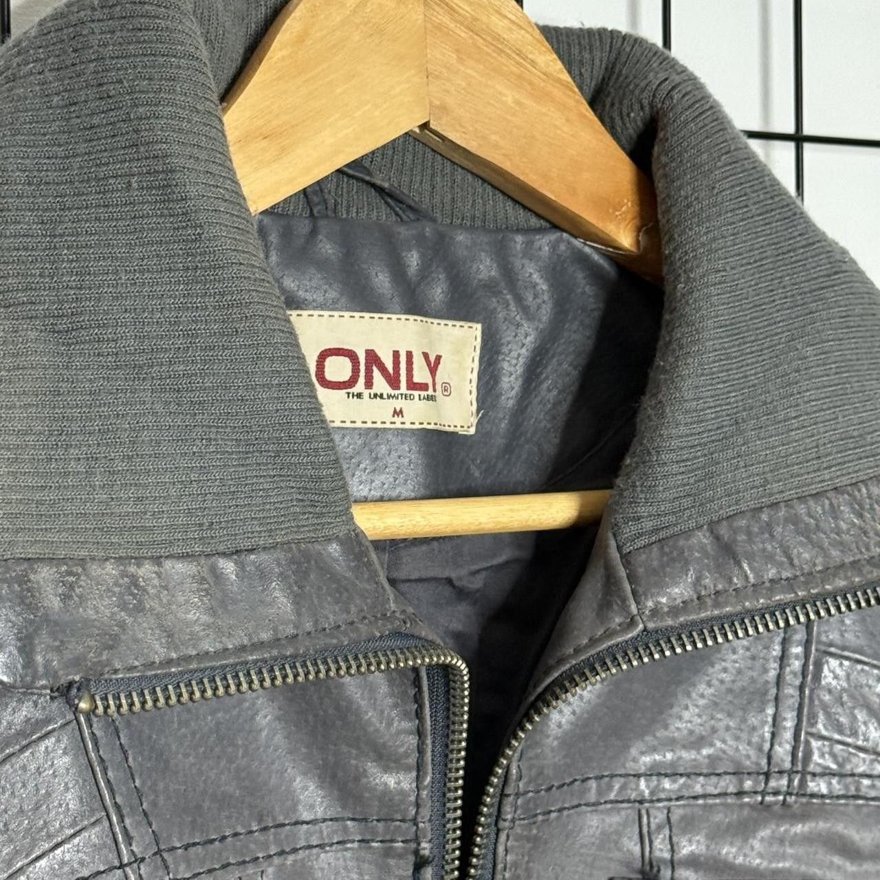Vintage Grey Jacket Real Leather Japan Style Size M / US 6-8 / IT 42-44 - 4 Thumbnail