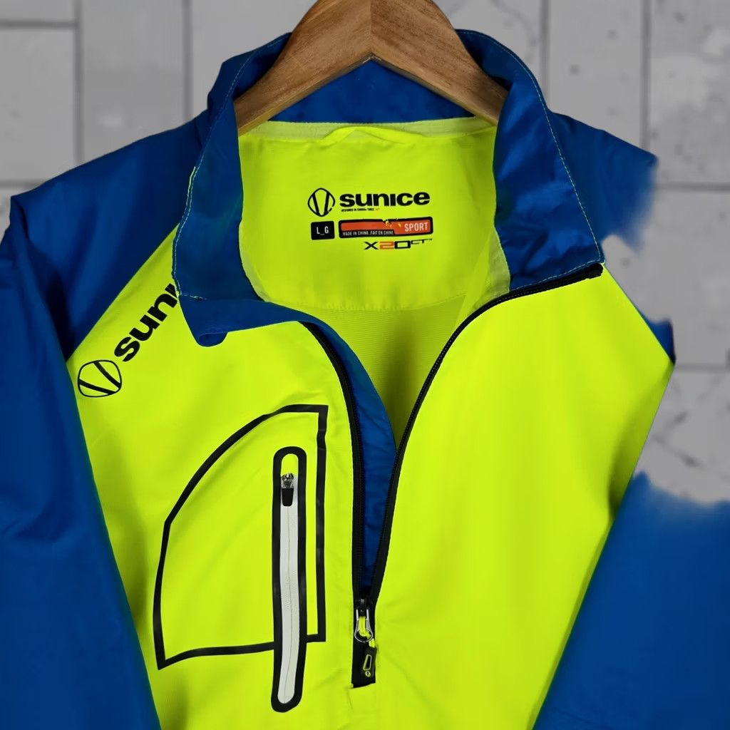 Vintage Sunice X20 Men's 1/2 Zip Short Sleeve Windbreaker Jacket Golf Pullover Large Yellow Merchants/Indoor Styles Size US L / EU 52-54 / 3 - 1 Thumbnail