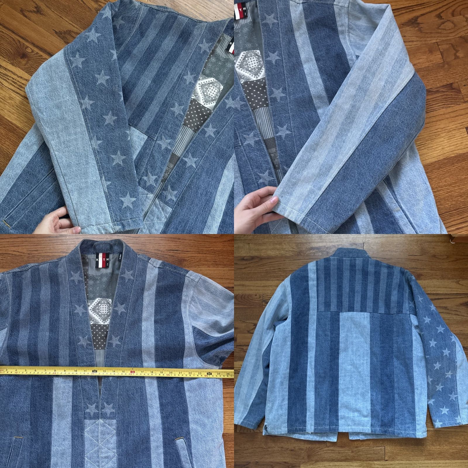 Kith KITH USA Indigo Patchwork Denim Kimono Jacket XL Blue Women's Jacket Size XL / US 12-14 / IT 48-50 - 9 Thumbnail