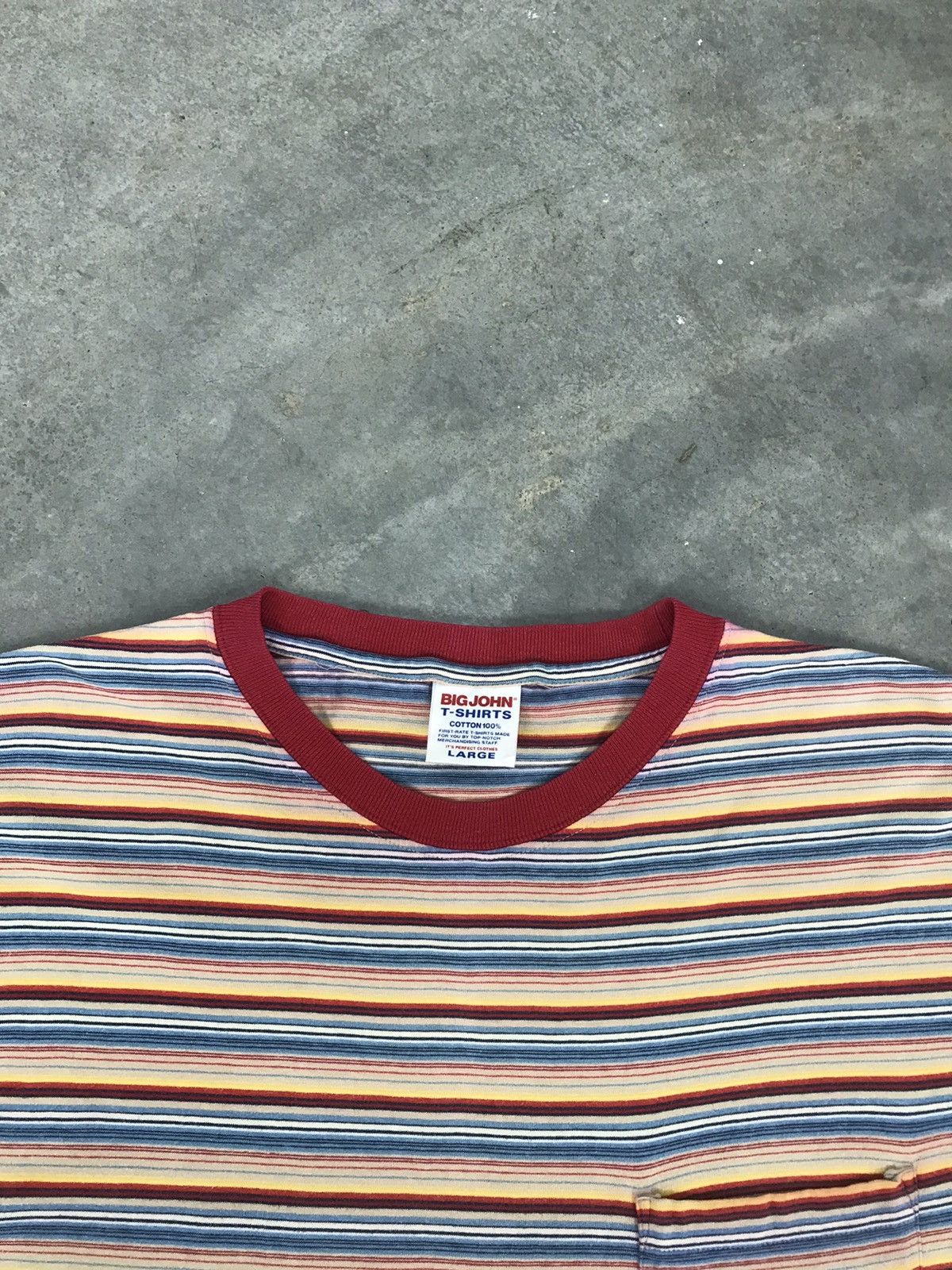 Big John Vintage Big John Stripes Pocket Tee Size US L / EU 52-54 / 3 - 4 Thumbnail