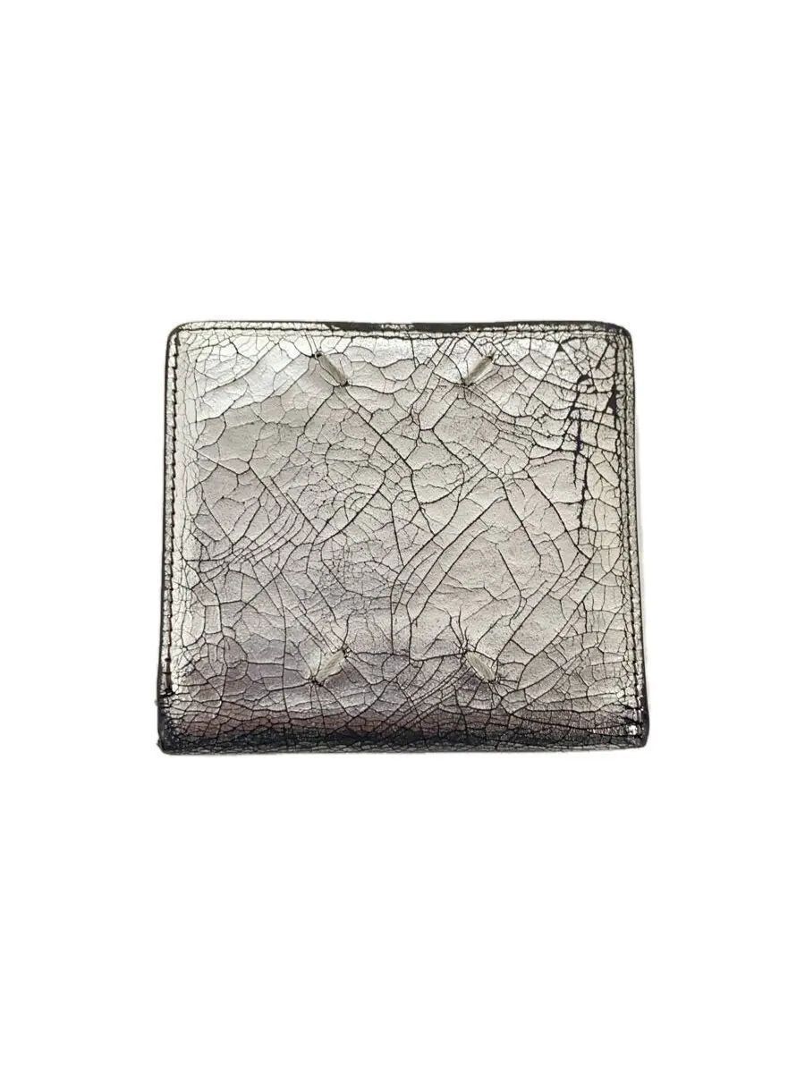 Maison Margiela Cracked Silver Leather Wallet Size ONE SIZE - 1 Thumbnail