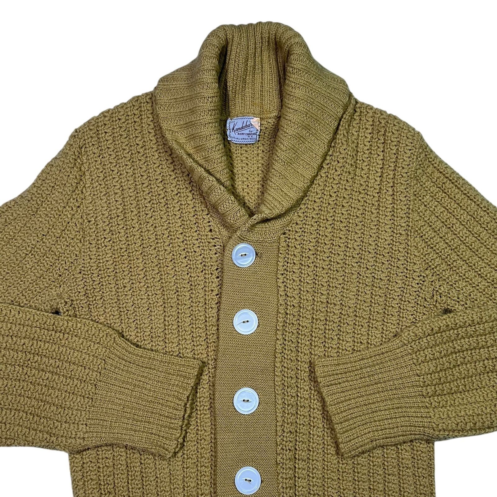 Vintage 1950s The Kandahar Bert Charon NY virgin wool cardigan Size US S / EU 44-46 / 1 - 2 Thumbnail