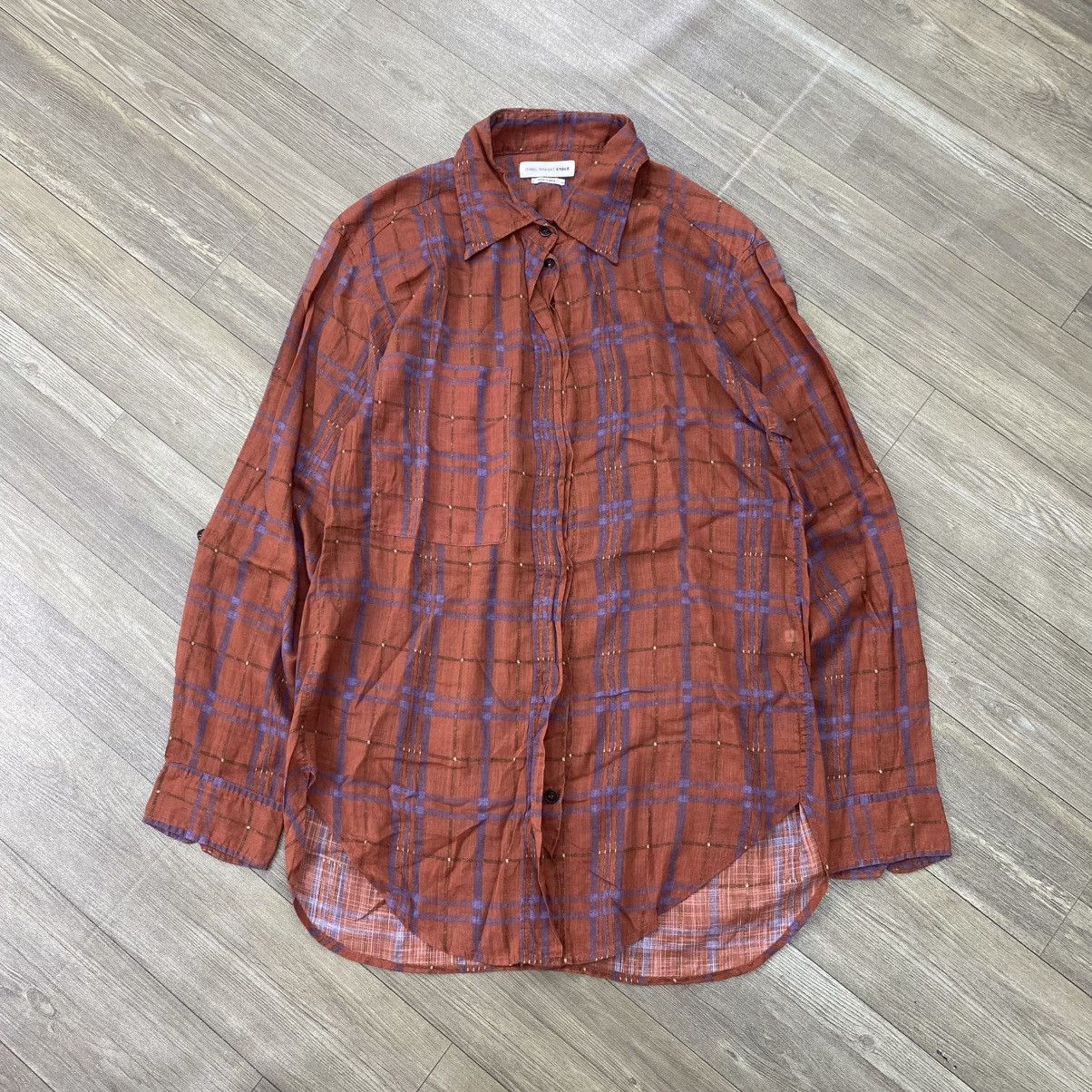 Isabel Marant Etoile Vintage Isabel Marant Etoile Plaid Blouse Button Up Shirt Size S / US 4 / IT 40 - 1 Thumbnail