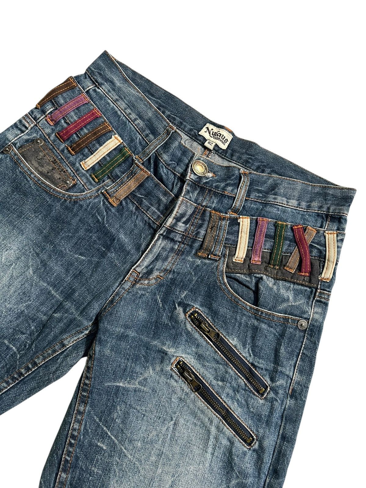 Japanese Brand × Kapital × Vintage Double Waist Nylaus Japanese Punk Style Denim Jeans Size US 32 / EU 48 - 5 Thumbnail