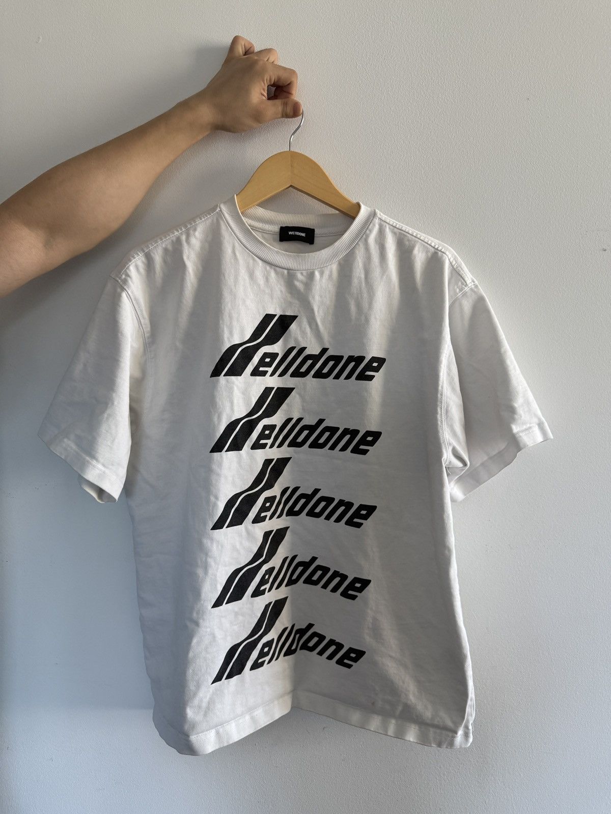 WE11DONE WE11DONE classic tee white Size US M / EU 48-50 / 2 - 2 Thumbnail
