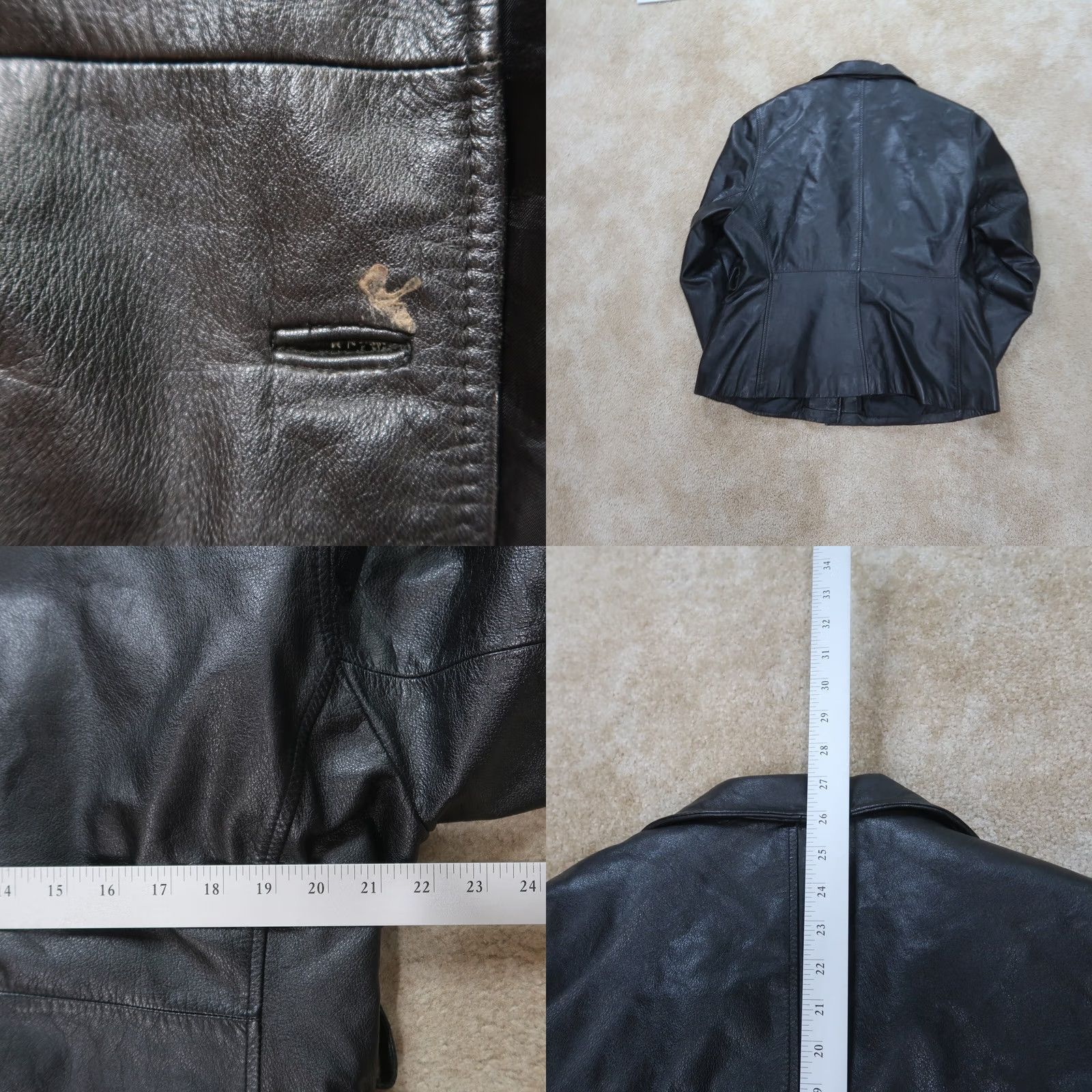 Vintage VINTAGE Wilsons Black Leather Jacket Women's XL Button Front Insulated Coat Size XL / US 12-14 / IT 48-50 - 8 Thumbnail