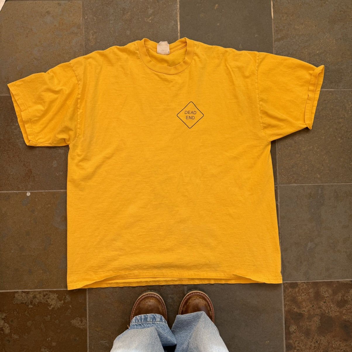 Vintage Yellow vintage jerzees 90s cycling team shirt Size US XL / EU 56 / 4 - 3 Thumbnail