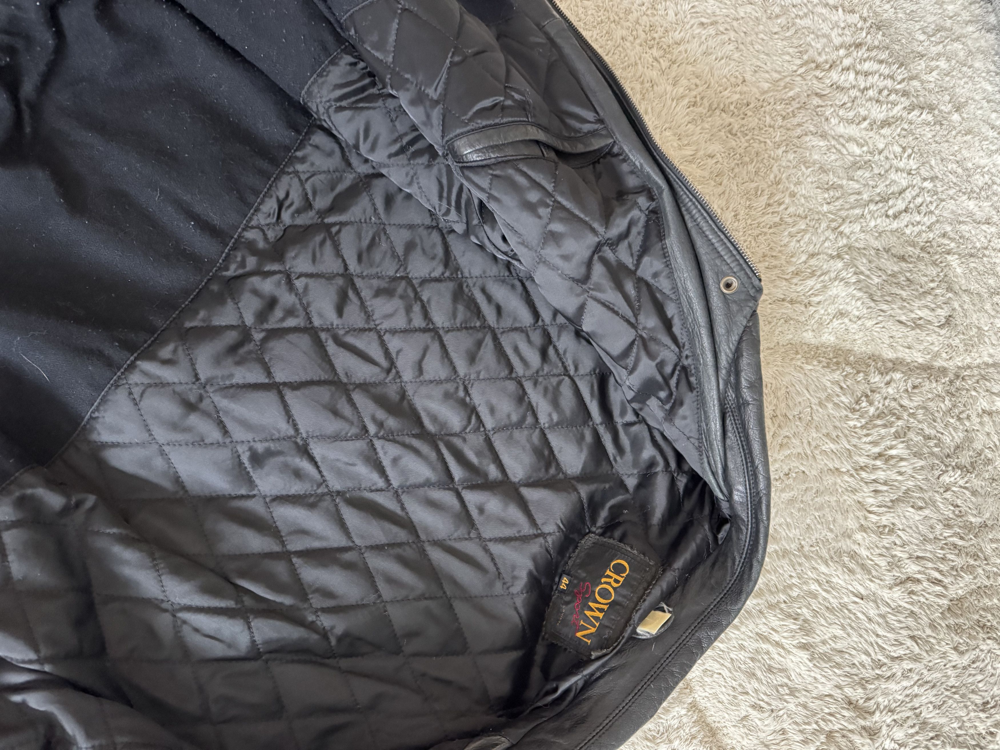 Vintage Vintage 90s Leather Bomber Jacket Size US XL / EU 56 / 4 - 4 Thumbnail