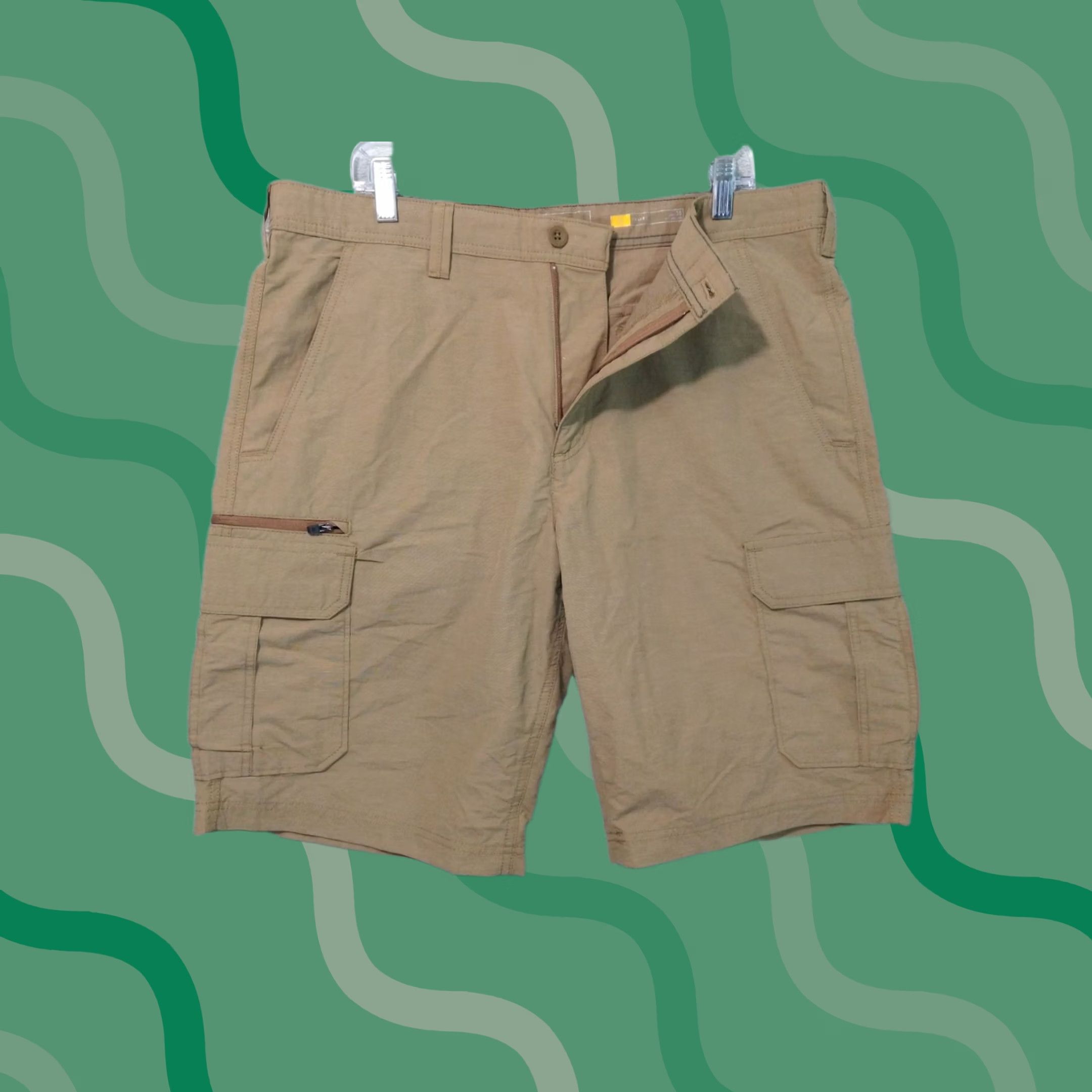 Eddie Bauer Eddie Bauer Shorts Mens 38 Beige Travex Cargo High Rise Hiking Outdoor Nylon Cargo Pocket Size US 38 / EU 54 - 1 Thumbnail
