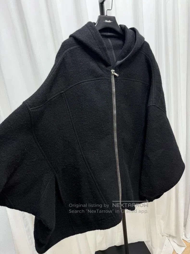 Rick Owens Oversized Zip-up Batwing Hoodie Jacket. Size US XXL / EU 58 / 5 - 3 Thumbnail