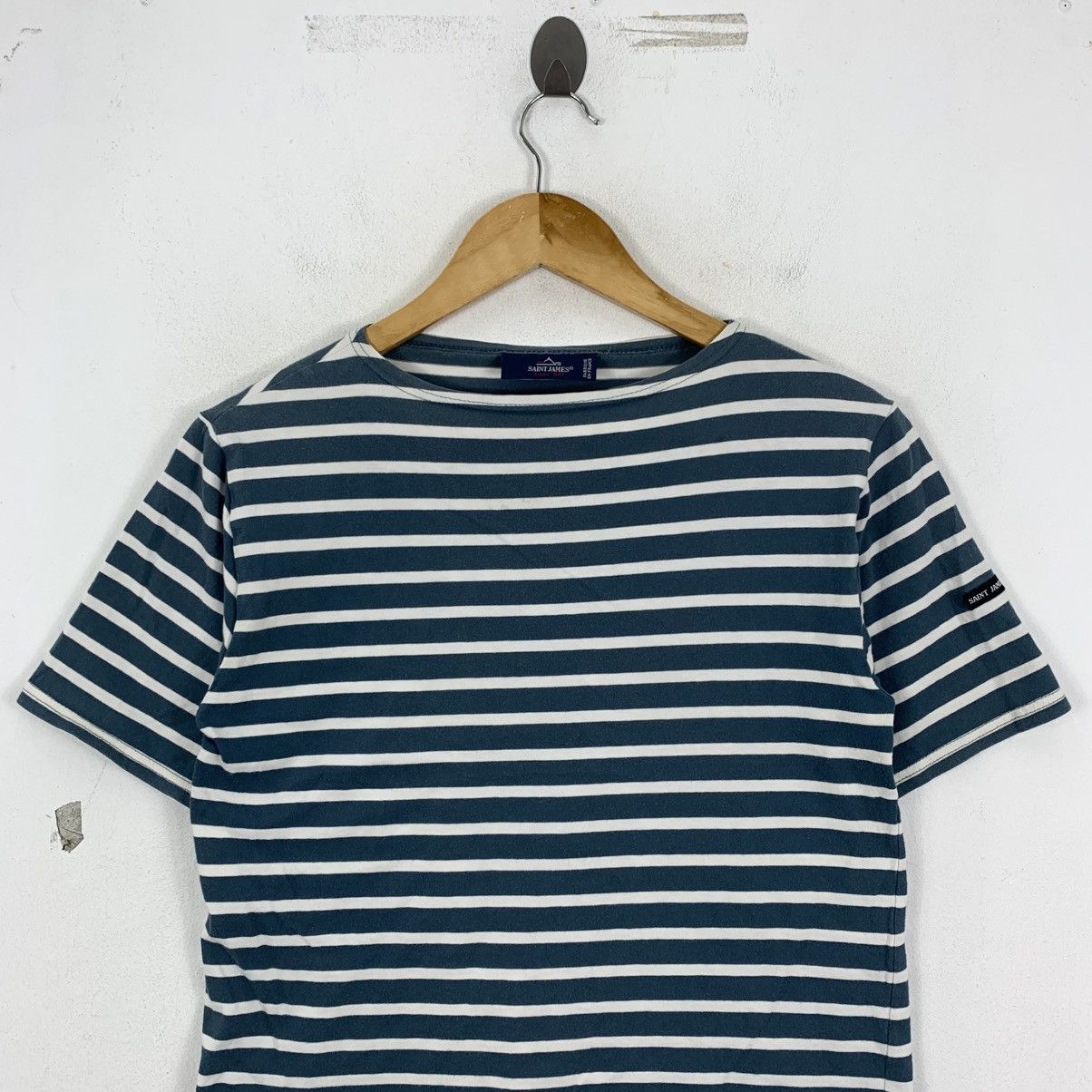 Saint James Vintage SAINT JAMES Depuis 1889 Stripes French Brand Tshirt Size US S / EU 44-46 / 1 - 3 Thumbnail