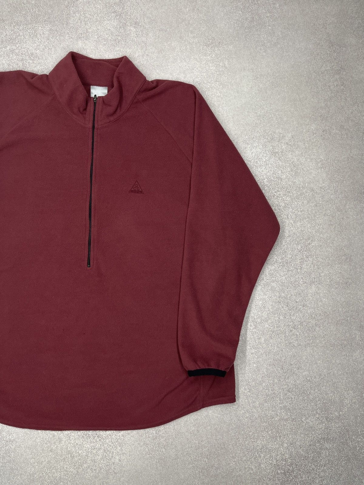 Nike ACG Vintage Nike ACG Therma-Fit 1/4 Zip Fleece Burgundy Size US XL / EU 56 / 4 - 3 Thumbnail