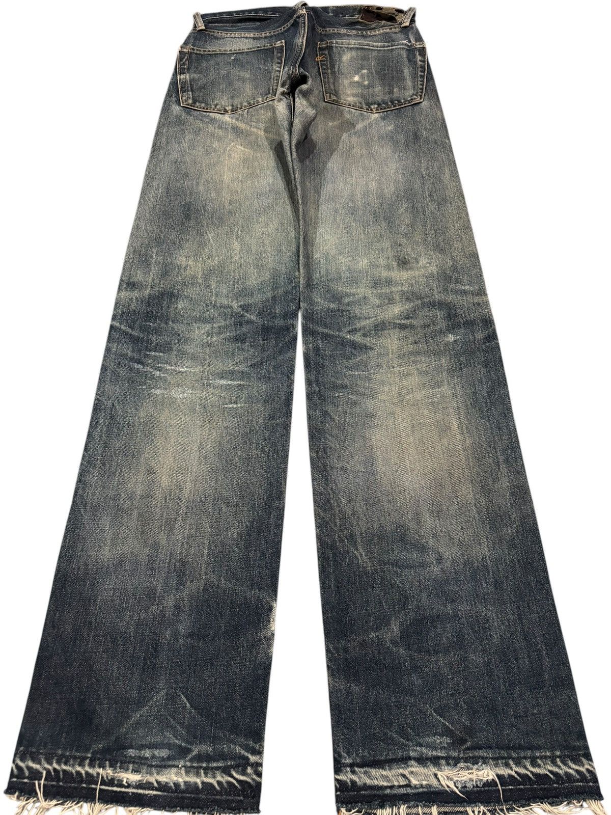 45rpm × Japanese Brand 90s Vtg 45rpm Distressed Faded Reworked Jeans Size US 30 / EU 46 - 2 Thumbnail
