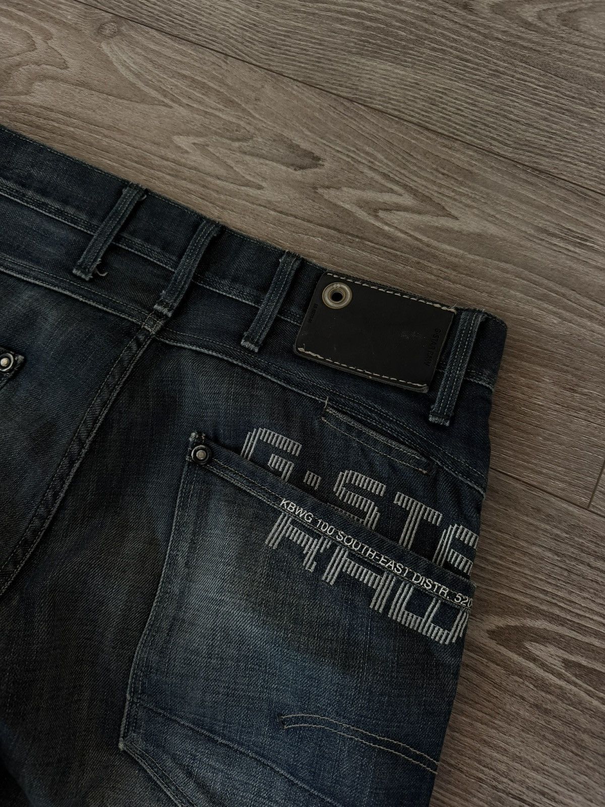 G-Star G Star Raw Denim Big Logo Embroidered Drip Shorts Size US 33 - 14 Thumbnail
