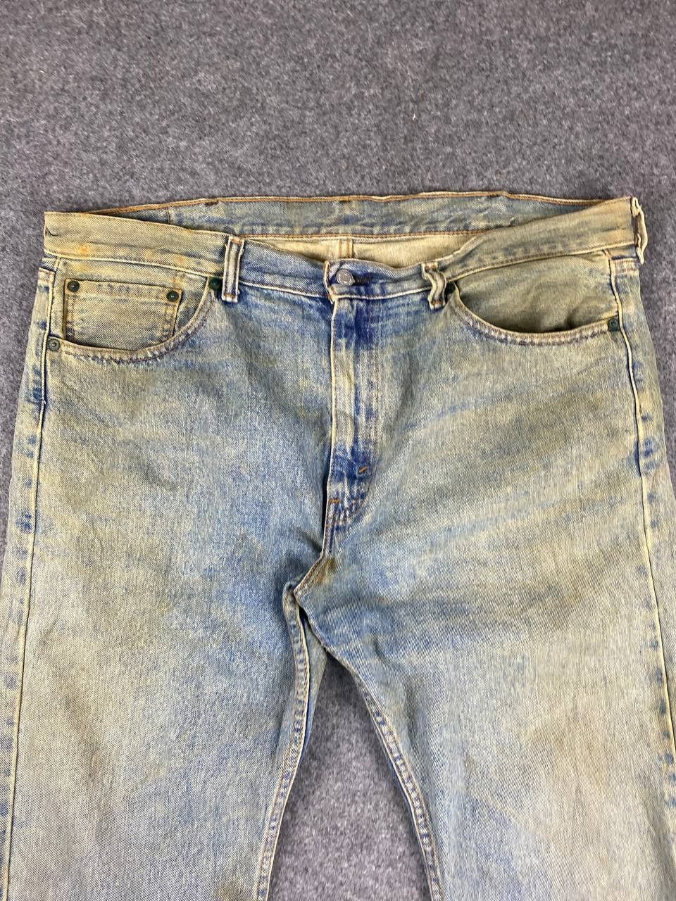 Levi's levis 505 regular fit stained denim Size US 43 - 10 Thumbnail
