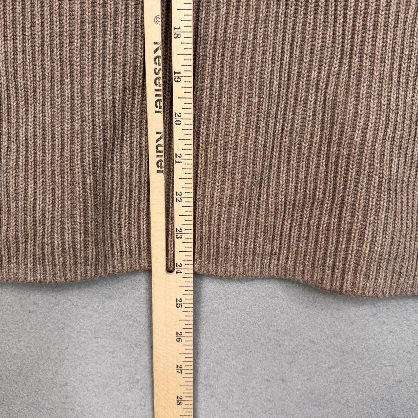 Gap Gap Sweater Womens Medium Beige Mock Neck Chunky Knit Pullover Shirt/Top (M) Ladies Casual Knit Ribbed Long Sleeve Regular Fit Beige Size M / US 6-8 / IT 42-44 - 7 Thumbnail