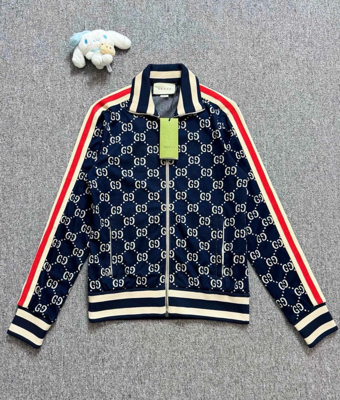 Gucci Gucci Red and blue old flower full logo jacket 2503-Nextarr Size US S / EU 44-46 / 1 - 1 Thumbnail