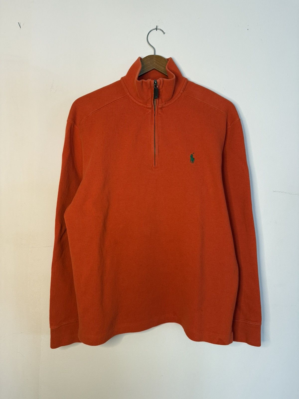 Polo Ralph Lauren Vintage Polo Ralph Lauren Orange Quarter Zip Size US M / EU 48-50 / 2 - 1 Thumbnail