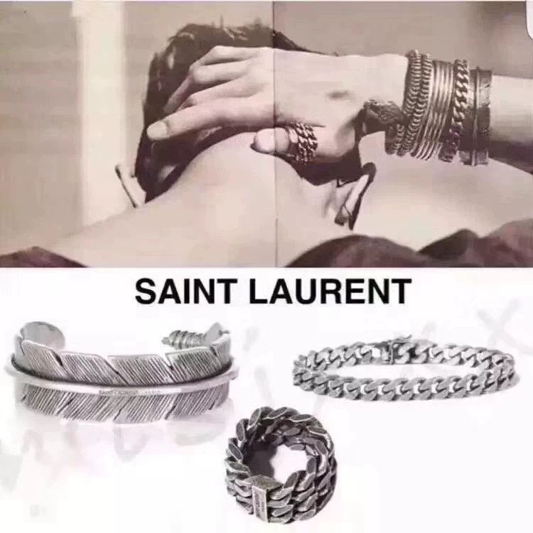 Saint Laurent Paris SLP 13fw chain ring 7.5 9.5/10 G-Dragon rare Size ONE SIZE - 7 Thumbnail