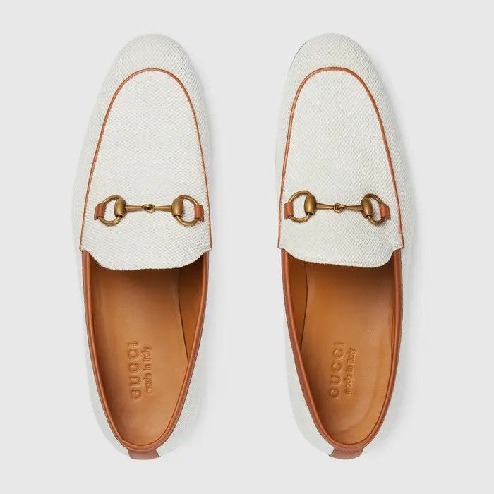 Gucci oc11z0226 Men's Gucci Jordaan Loafers in White Size US 9.5 / EU 42-43 - 4 Thumbnail