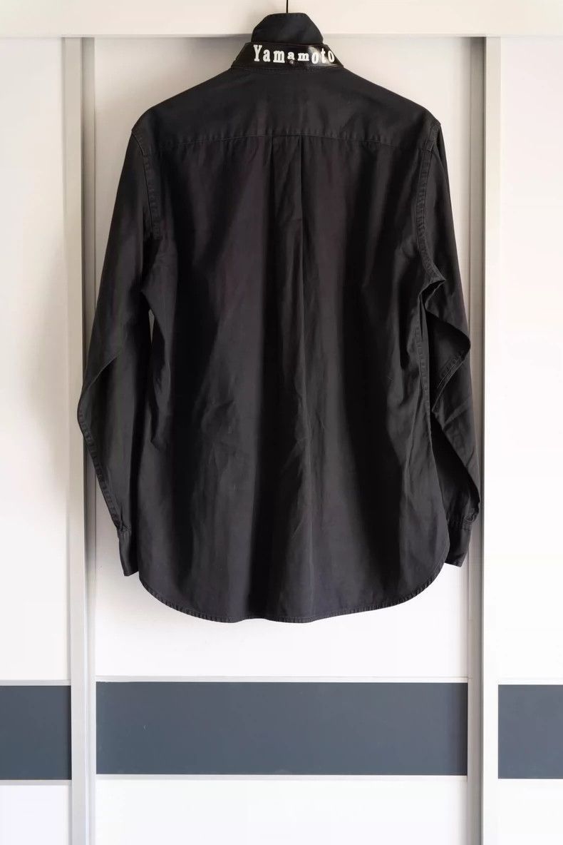 Yohji Yamamoto Yohji Yamamoto Yohji Yamamoto Black Collar Shirt Size US M / EU 48-50 / 2 - 2 Thumbnail