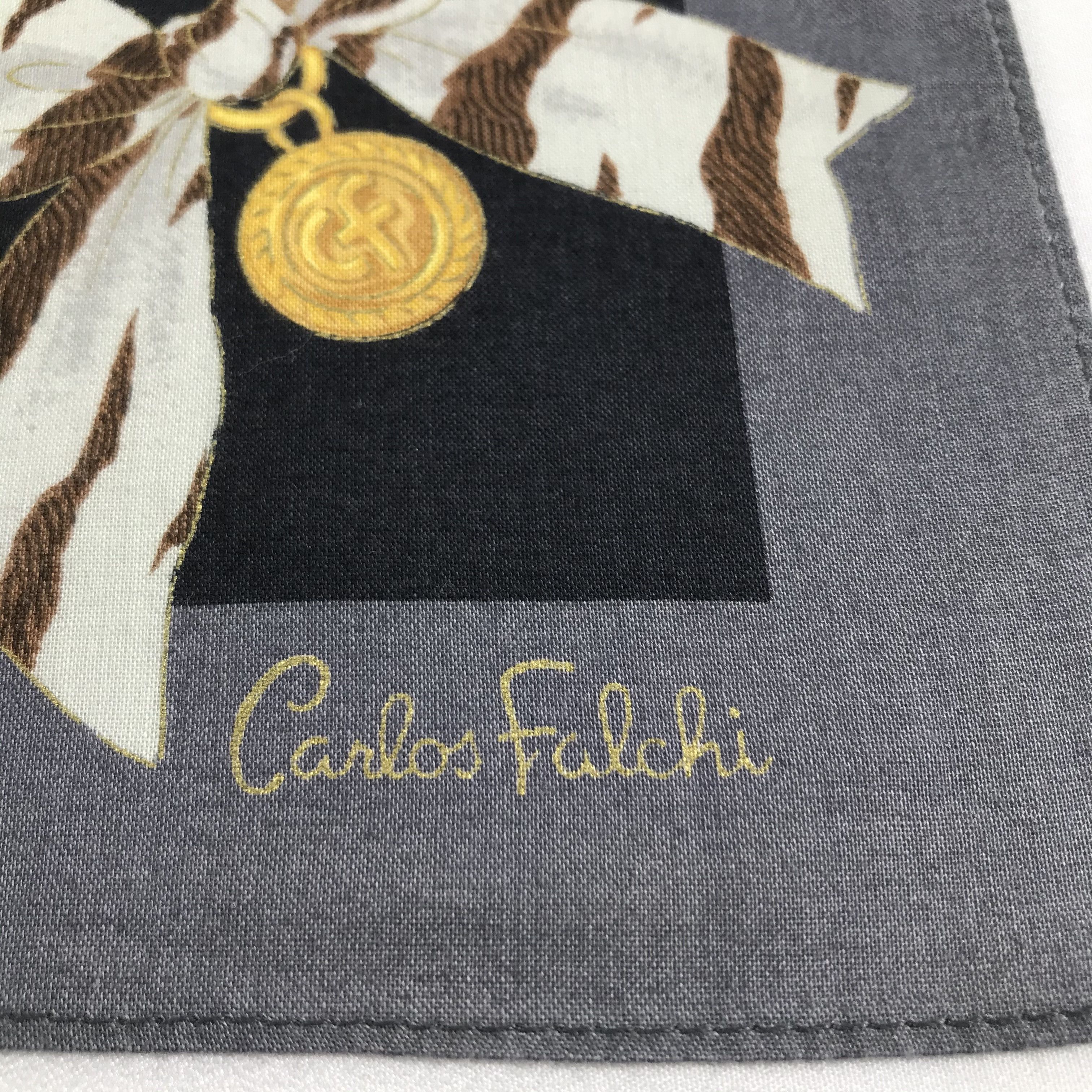 Japanese Brand Carlos Falchi Handkerchief Neckerchief Bandana H1229 Size ONE SIZE - 3 Thumbnail