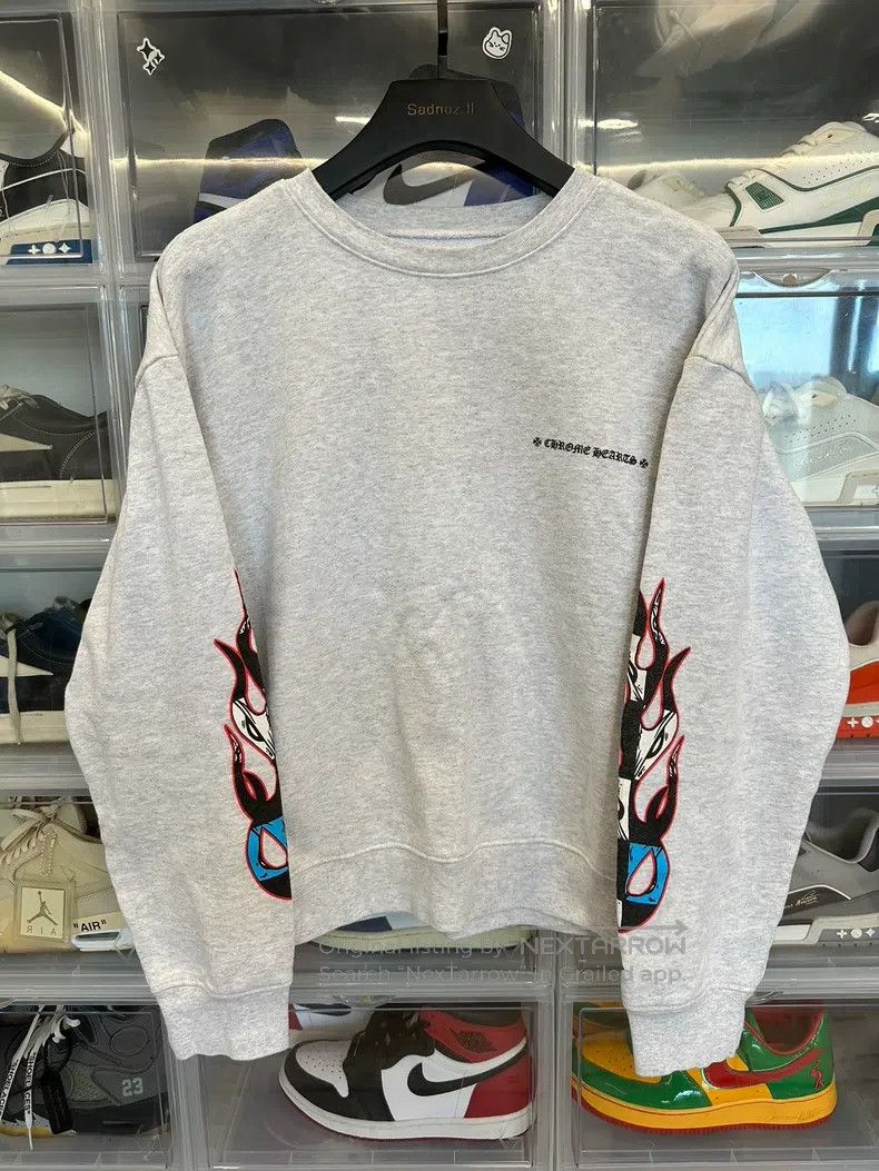 Chrome Hearts CHROME HEARTS Size L Mattyboy graffiti gray round neck swea Size US L / EU 52-54 / 3 - 1 Thumbnail