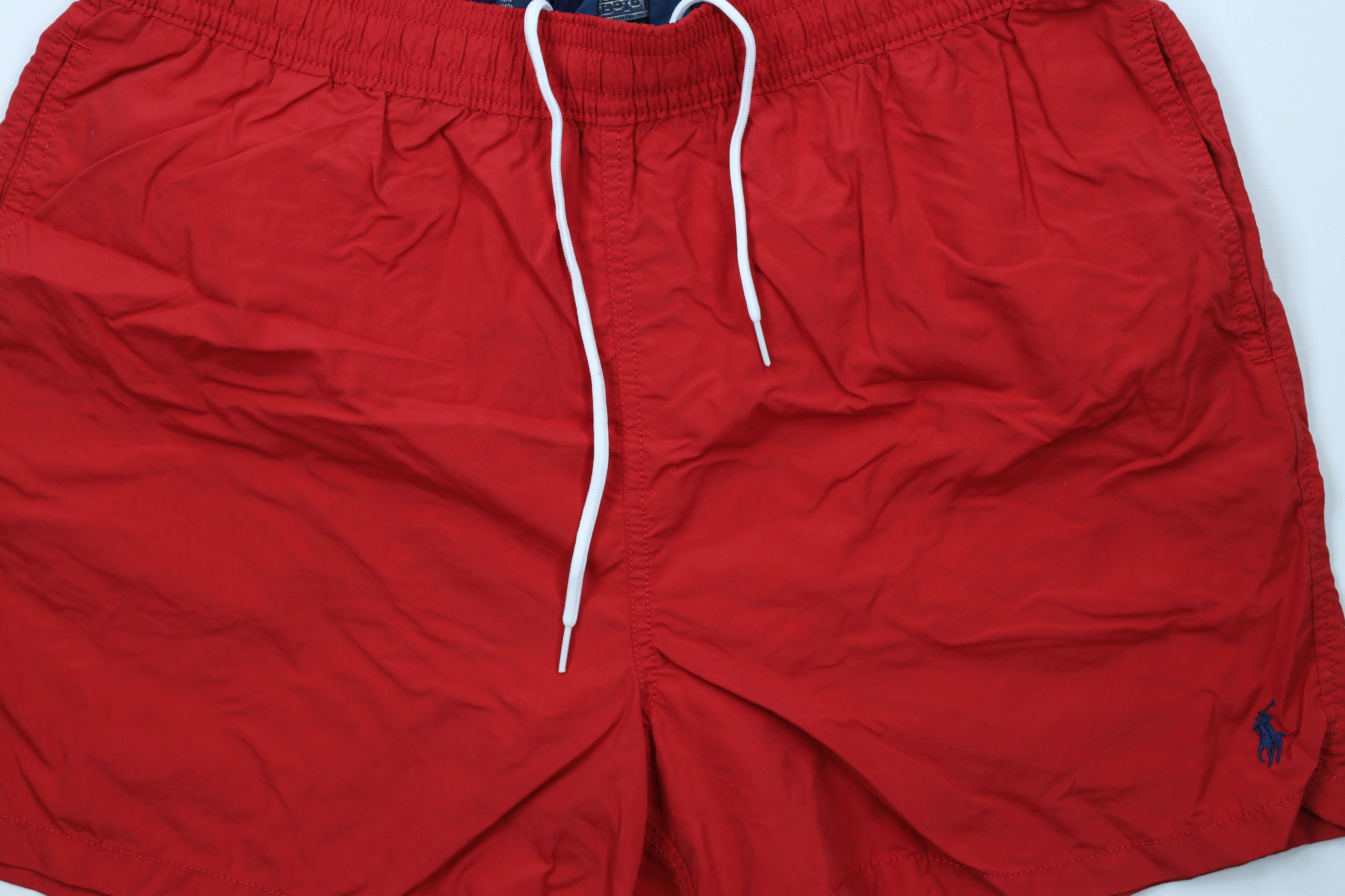 Ralph Lauren × Vintage Vintage 90s Ralph Lauren Above Knee Shorts Swim Trunks Red Size US 36 / EU 52 - 3 Thumbnail