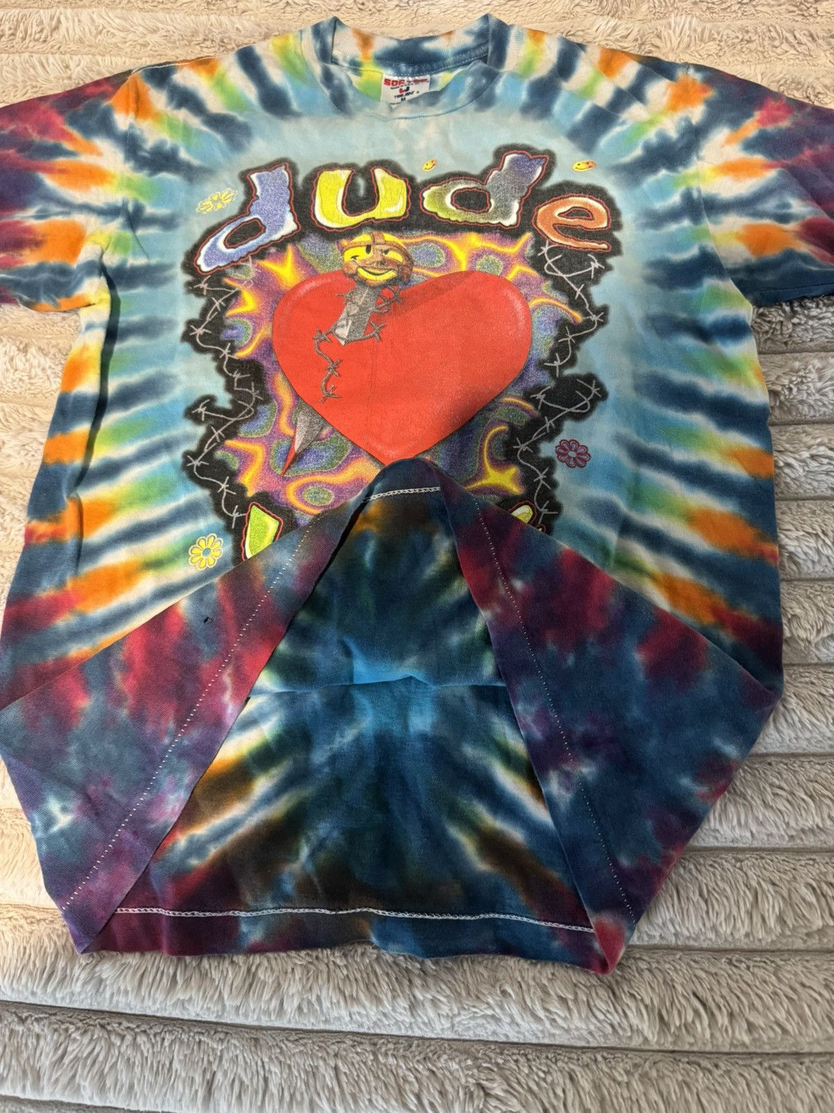 WWF 1997 RARE vintage DUDE LOVE ❤️‍🔥 MANKIND wrestling tee tie-dye Size US M / EU 48-50 / 2 - 6 Thumbnail