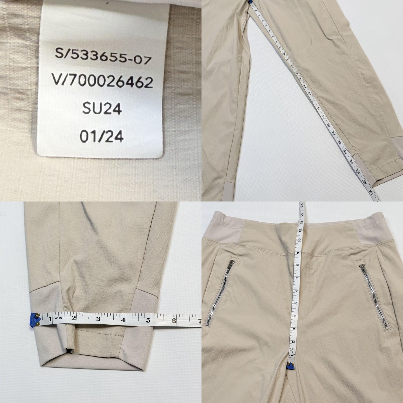 Athleta VINTAGE Athleta Pants Womens 8 Khaki Beige Venice Jogger Stretch Pockets Tapered Travel Size 30" / US 8 / IT 44 - 8 Thumbnail
