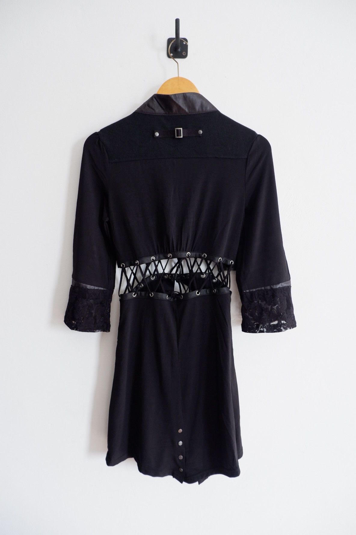 Japanese Brand Mad Girl Punk Gothic Embroidered Dragon Laces Dress Size M / US 6-8 / IT 42-44 - 4 Thumbnail