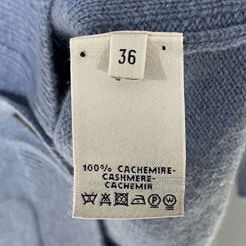 Hermes Hermes Light blue mid-length cashmere cardigan Size XS / US 0-2 / IT 36-38 - 4 Thumbnail