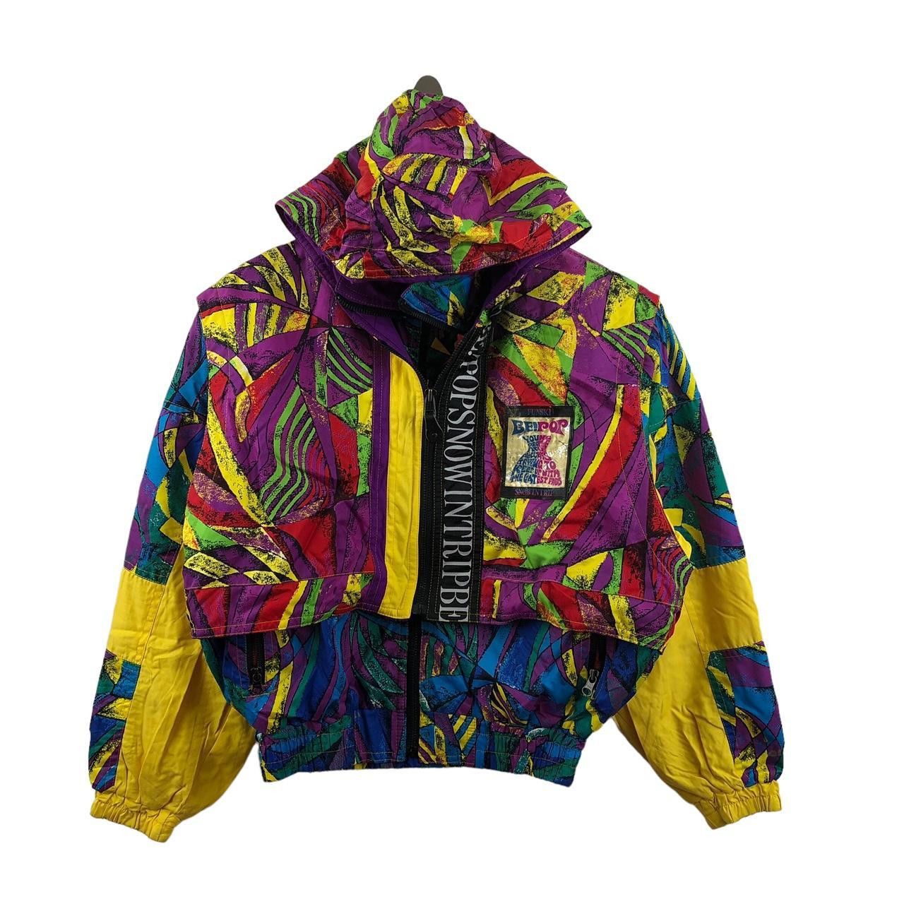 Vintage Vintage BE! POP JAPANA Colourful AOP Over Print Ski Jacket Size M / US 6-8 / IT 42-44 - 1 Thumbnail