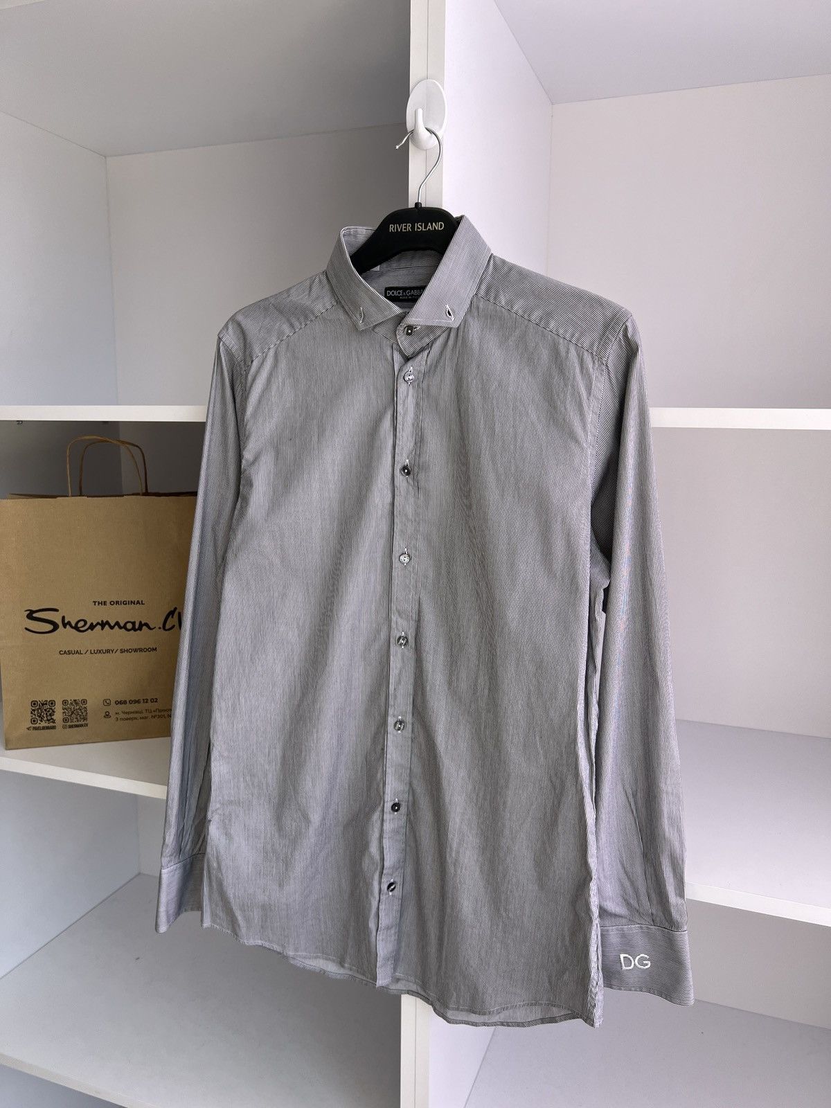Dolce & Gabbana × Vintage Vintage Dolce Gabbana Grey Luxury Button up shirt Size US M / EU 48-50 / 2 - 6 Thumbnail