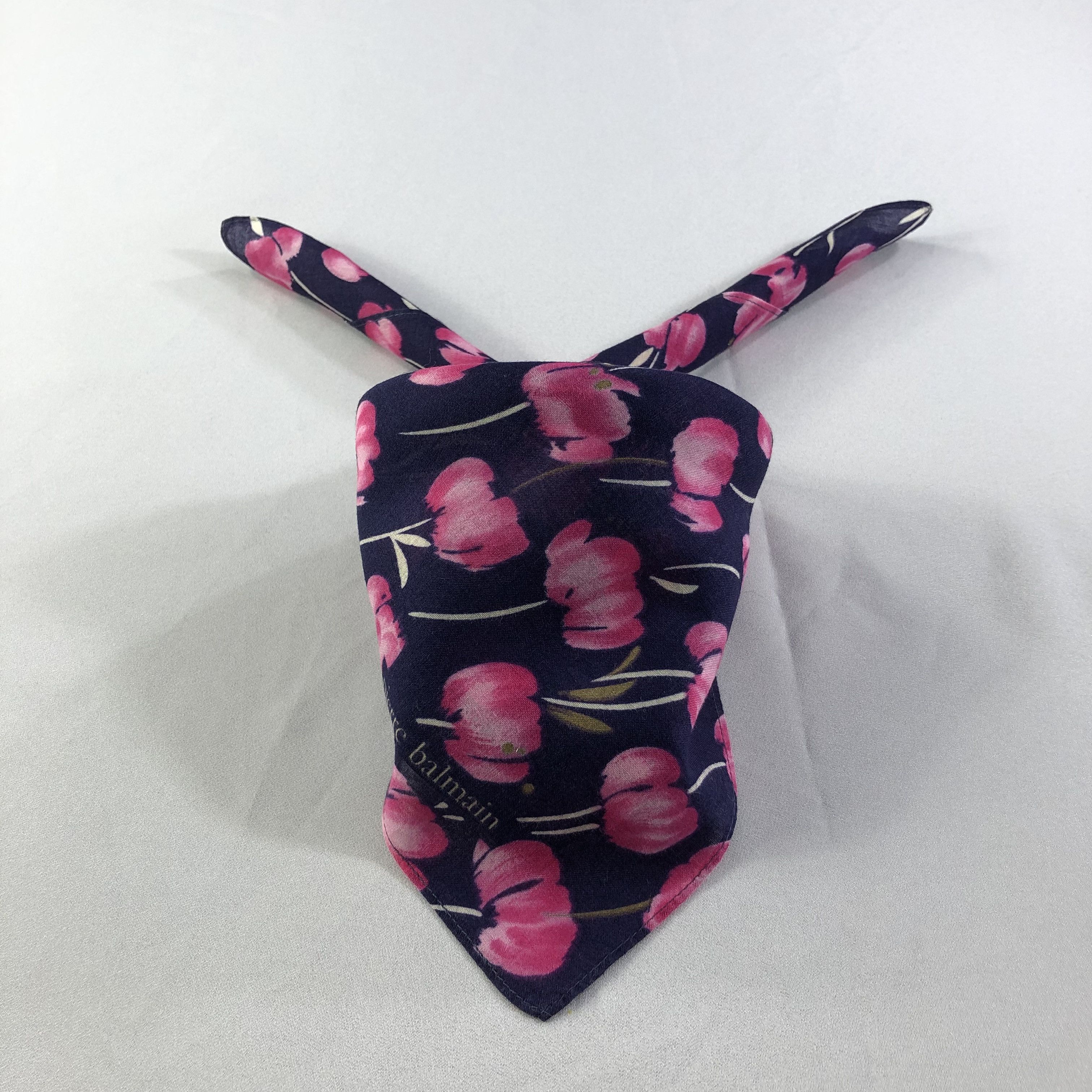 Pierre Balmain × Vintage Pierre Balmain Floral Handkerchief Neckerchief Bandana H2067 Size ONE SIZE - 2 Thumbnail