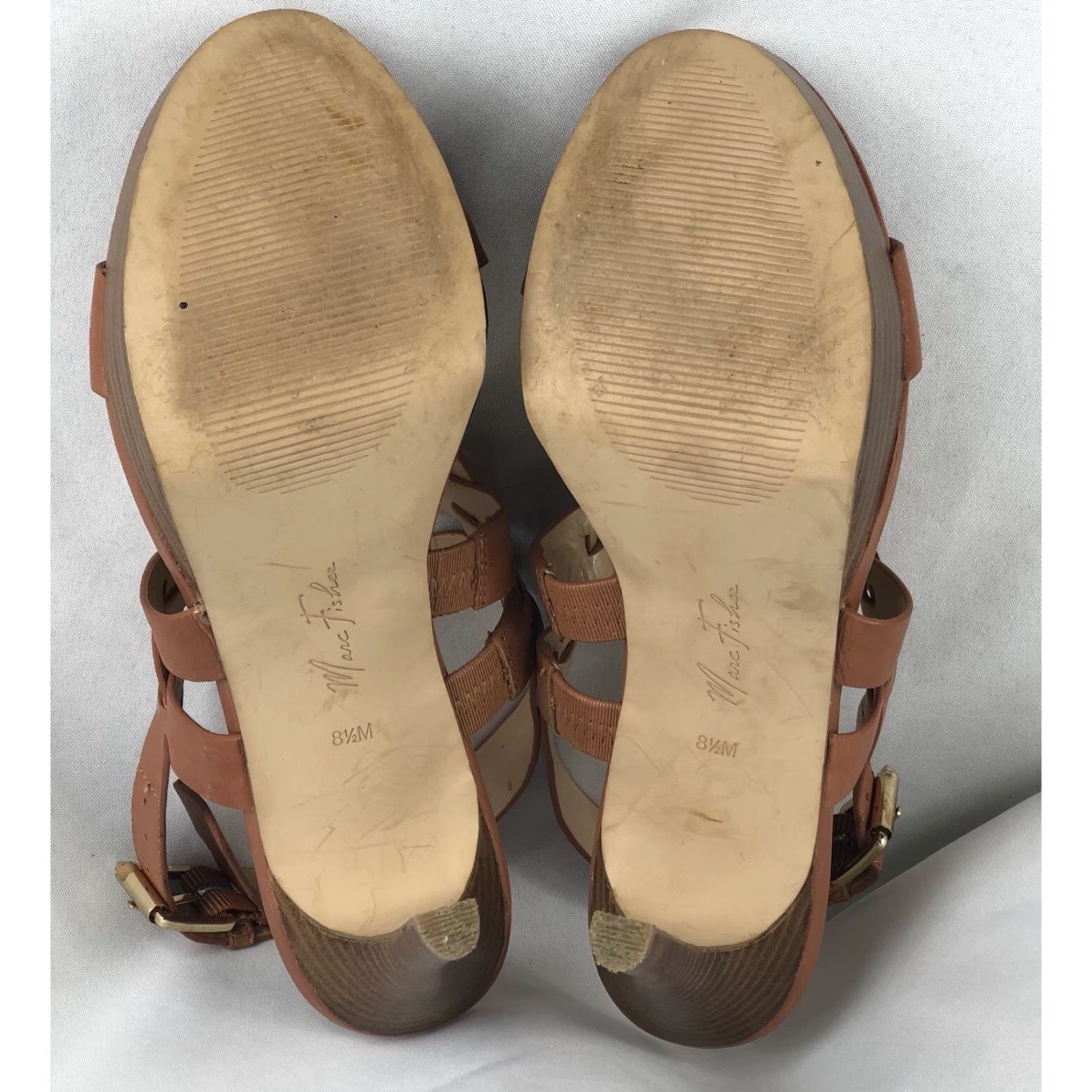 Marc Fisher Marc Fisher Stiletto Strappy Sandals 8.5 Brown Y2K 90s Open Toe Buckle Platform HighHeel Womens Size US 9 / IT 39 - 6 Thumbnail