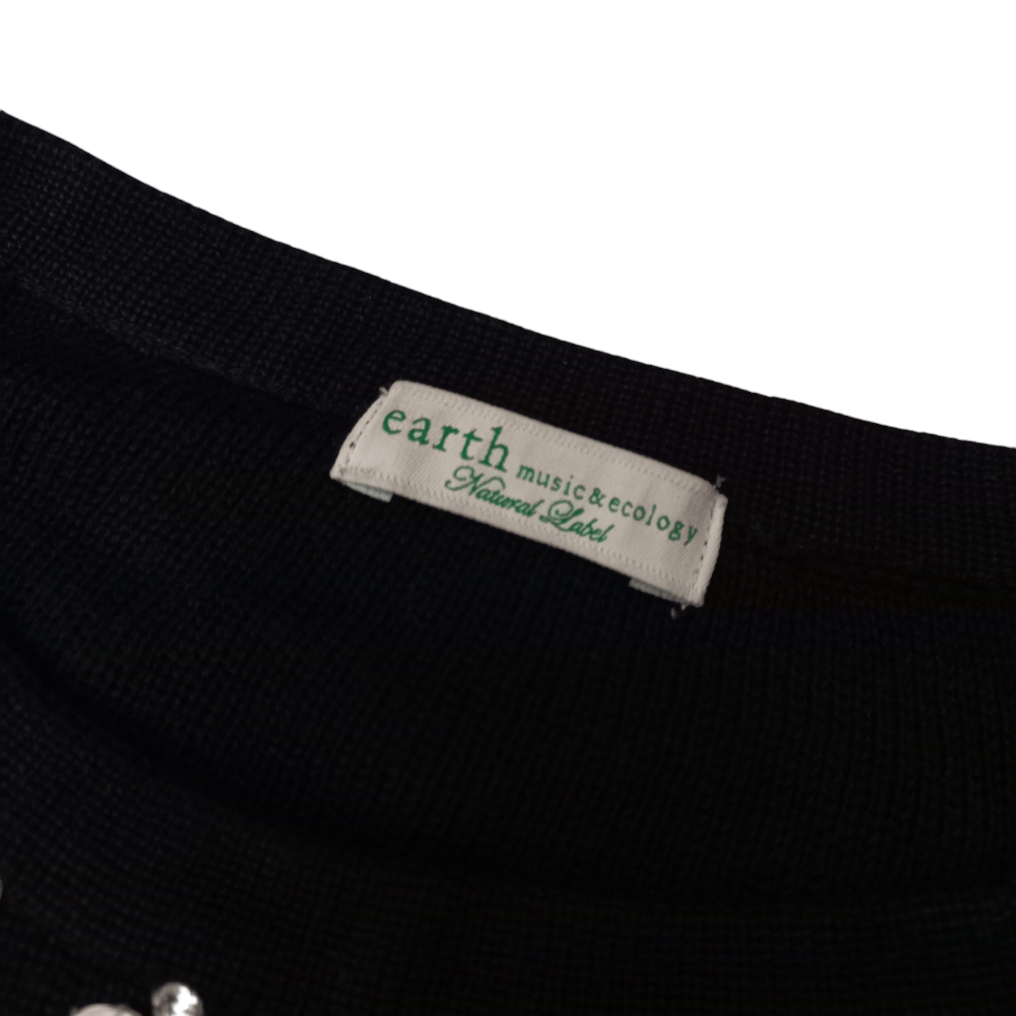 Japanese Brand × Vintage Earth Music & Ecology Black knitwear Sweatshirt Size L / US 10 / IT 46 - 2 Thumbnail