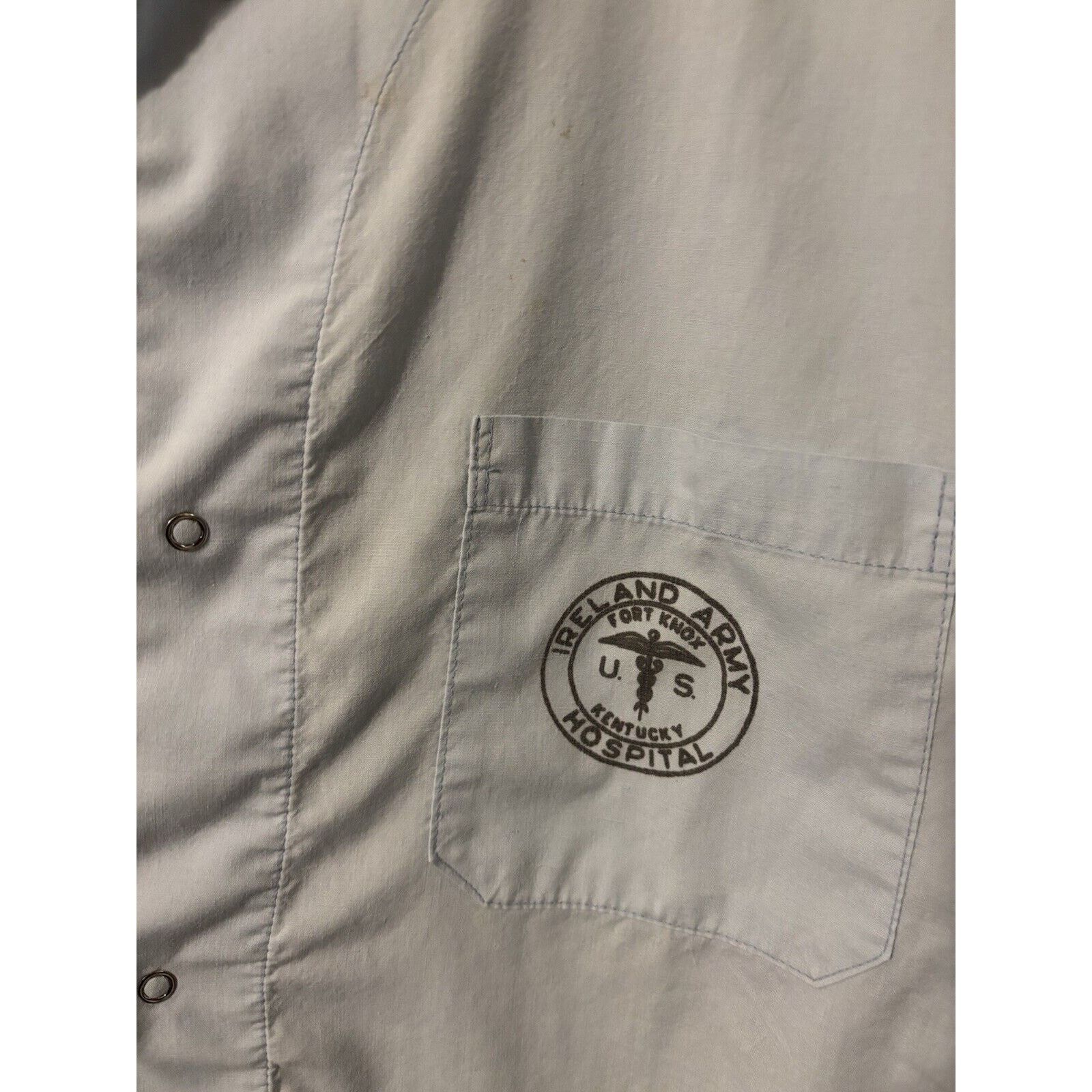 Other Vintage 70s Ireland Kentucky Hospital Button up blue mens L Size US L / EU 52-54 / 3 - 4 Thumbnail