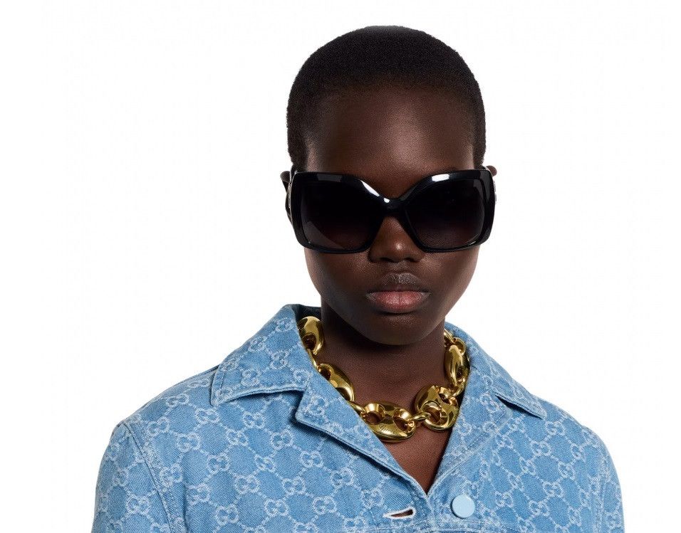 Gucci Gucci Women Sunglasses Square GG2015S 001 NEW AUTHENTIC Size ONE SIZE - 10 Thumbnail