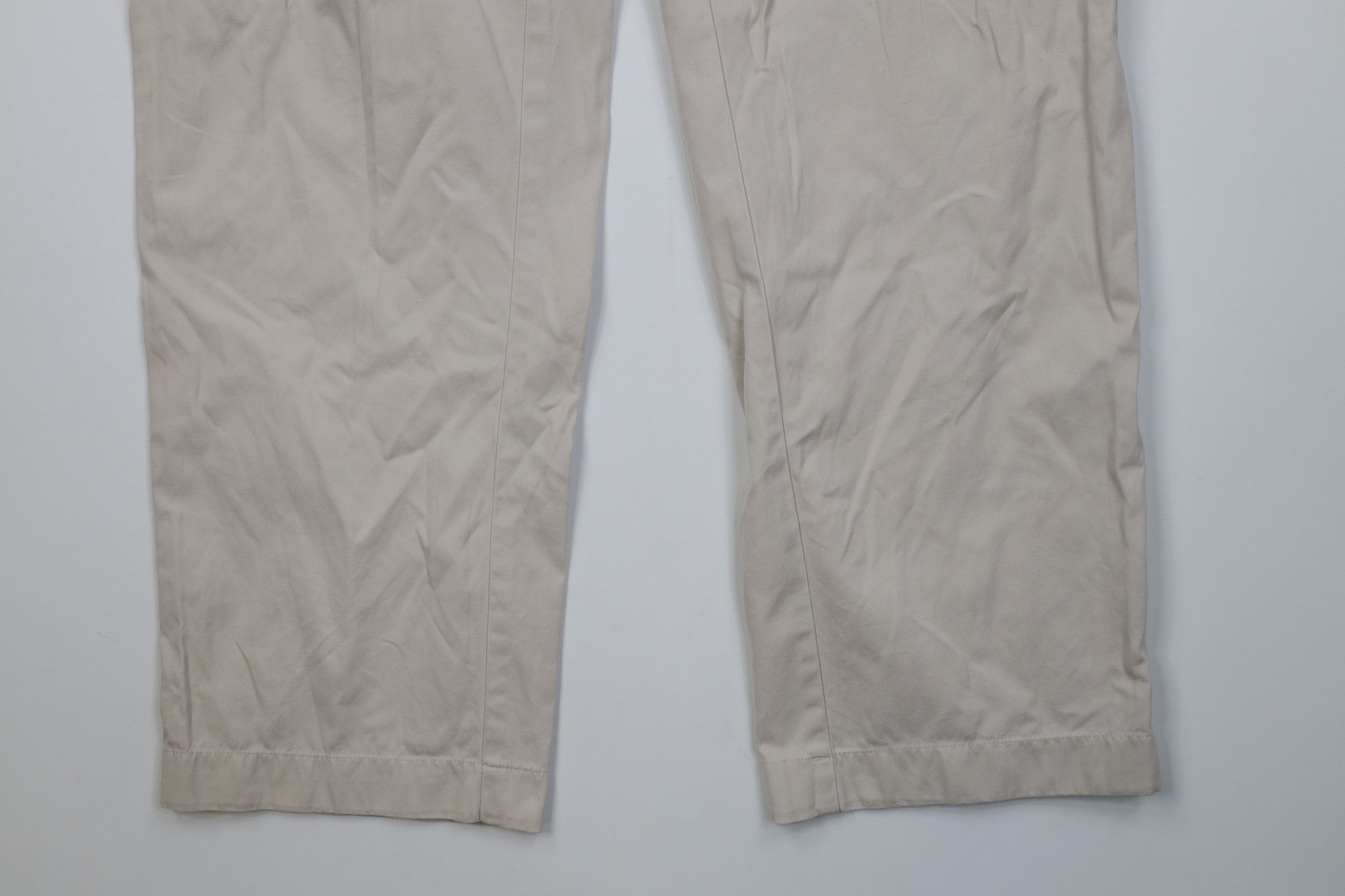Polo Ralph Lauren Vintage 90s Ralph Lauren Wide Leg Chino Pants Beige Cotton Size US 34 / EU 50 - 4 Thumbnail