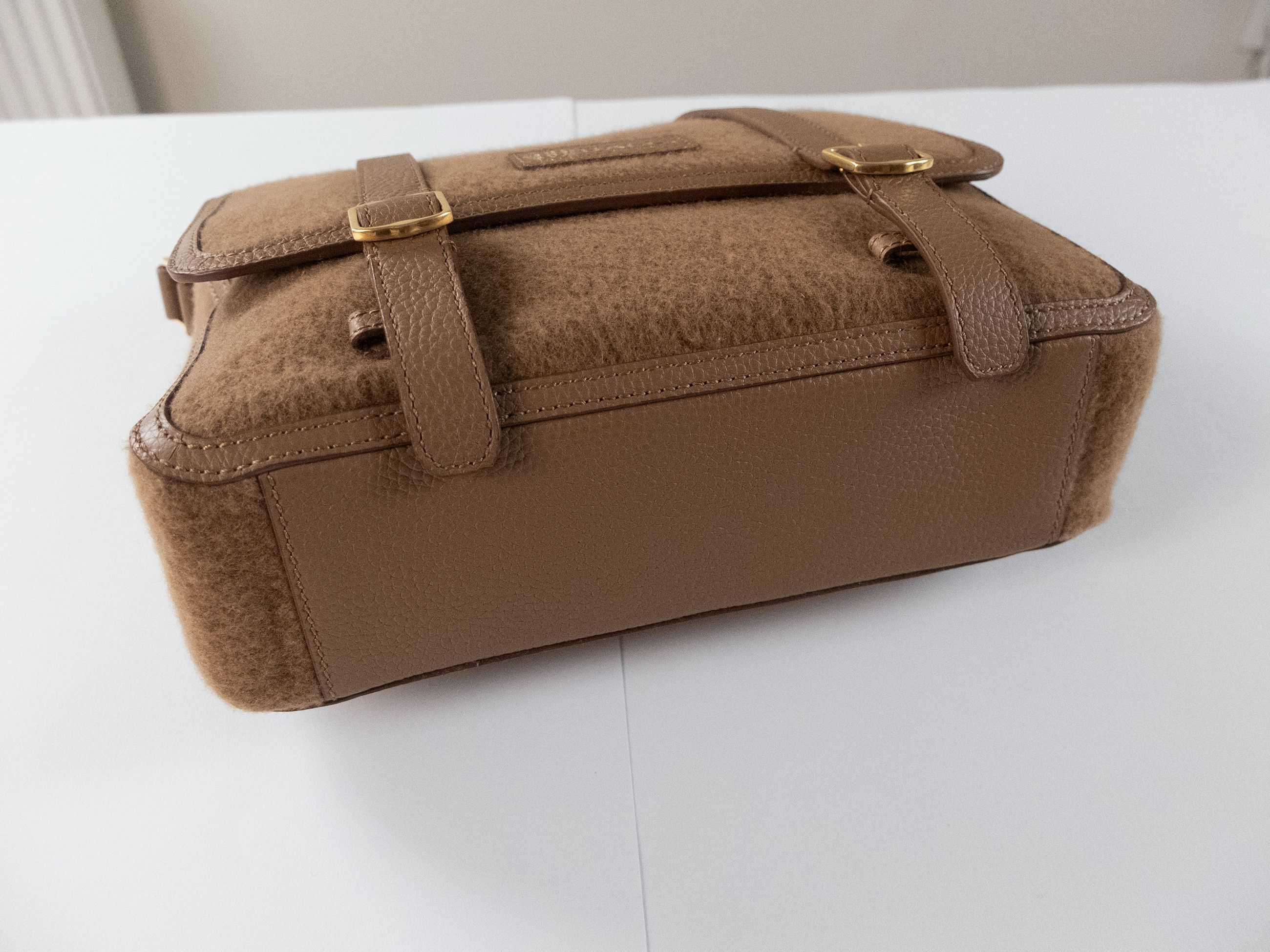 Bally BALLY Switzerland brown wool cashmere leather messenger bag Size ONE SIZE - 4 Thumbnail