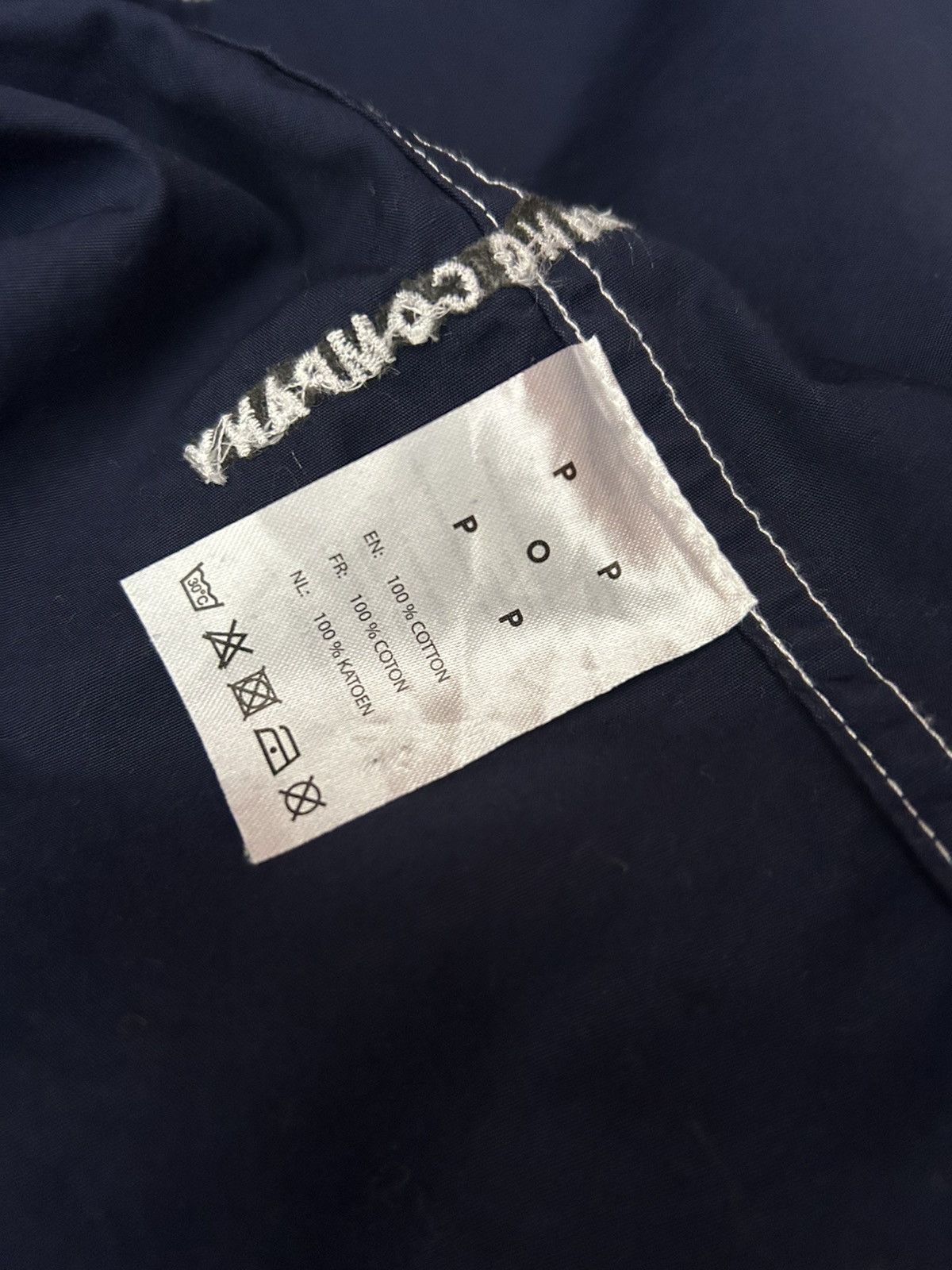 Pop Trading Company POP Trading Company AW18 Navy Blue Poplin Herman Work Shirt Size US M / EU 48-50 / 2 - 8 Thumbnail