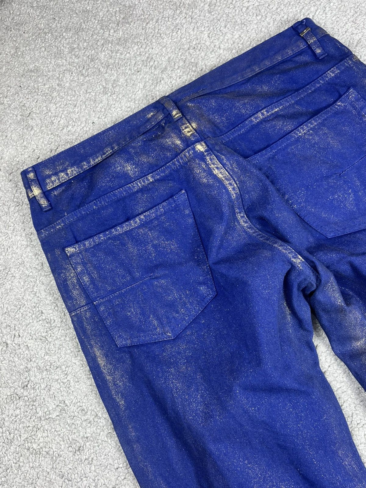 Dior SS09 DIOR HOMME “PLANISPHERE” Luster Gold Waxed Jeans Size US 30 / EU 46 - 13 Thumbnail